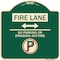 Signmission Fire Lane No Parking or Standing Anytime Heavy-Gauge Aluminum Sign, 18" x 18", G-1818-24009 A-DES-G-1818-24009 - alternate 1